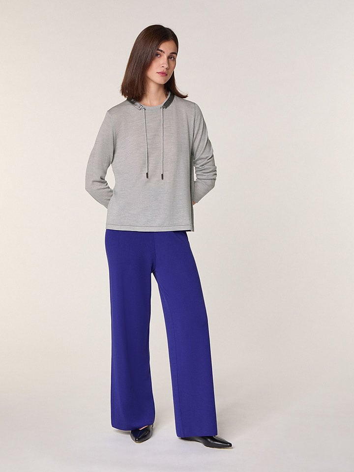 Rodier Wełniany sweter w kolorze szarym rozmiar: L