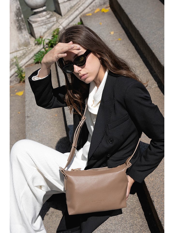 maison héritage PARIS Skórzana torebka "July" w kolorze szarobrązowym - 33 x 20 x 13 cm rozmiar: onesize