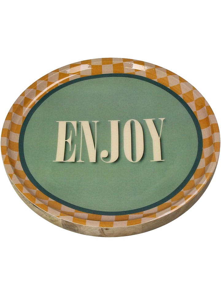 Kersten Talerz płaski "Enjoy" w kolorze zielonym - Ø 25 cm rozmiar: onesize