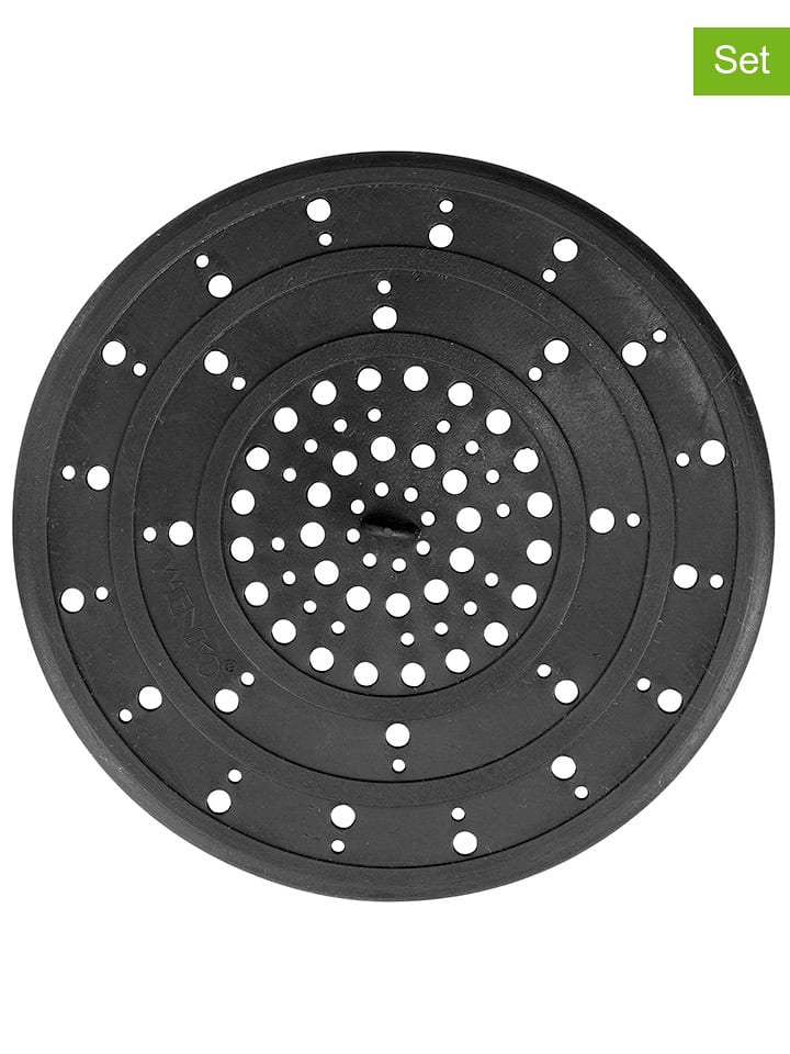 Wenko Sitka odpływowe (2 szt.) "Sav" w kolorze czarnym - Ø 12 cm rozmiar: onesize