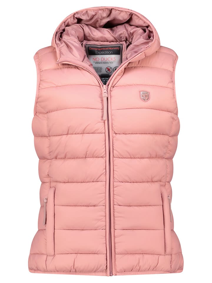 Geographical Norway Kamizelka pikowana "Vatikotal" w kolorze jasnoróżowym rozmiar: M