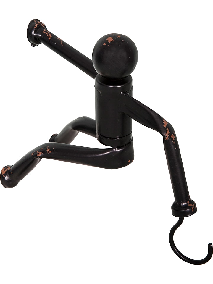 Anticline Haczyk ścienny w kolorze czarnym - 10 x 19 x 21,5 cm rozmiar: onesize