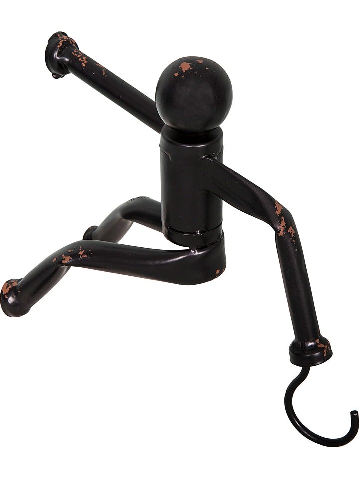 Anticline Haczyk ścienny w kolorze czarnym - 10 x 19 x 21,5 cm rozmiar: onesize