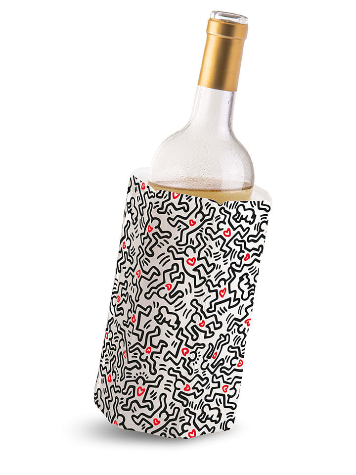 Vacu Vin Schładzacz w kolorze biało-czarno-czerwonym do wina - 14,6 x 21 x 3,1 cm rozmiar: onesize