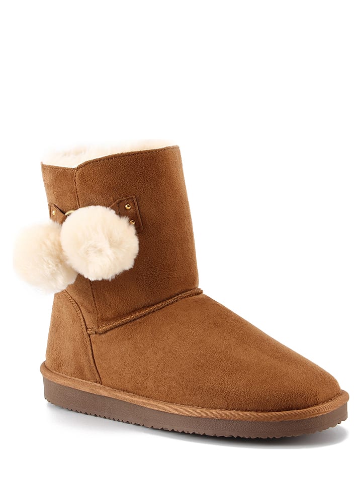 ISLAND BOOT Botki zimowe "Sherbrooke" w kolorze jasnobrązowym rozmiar: 40