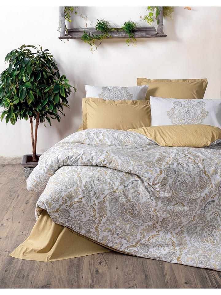 Elizabed Komplet pościeli renforcé w kolorze beżowym rozmiar: 200x200 cm