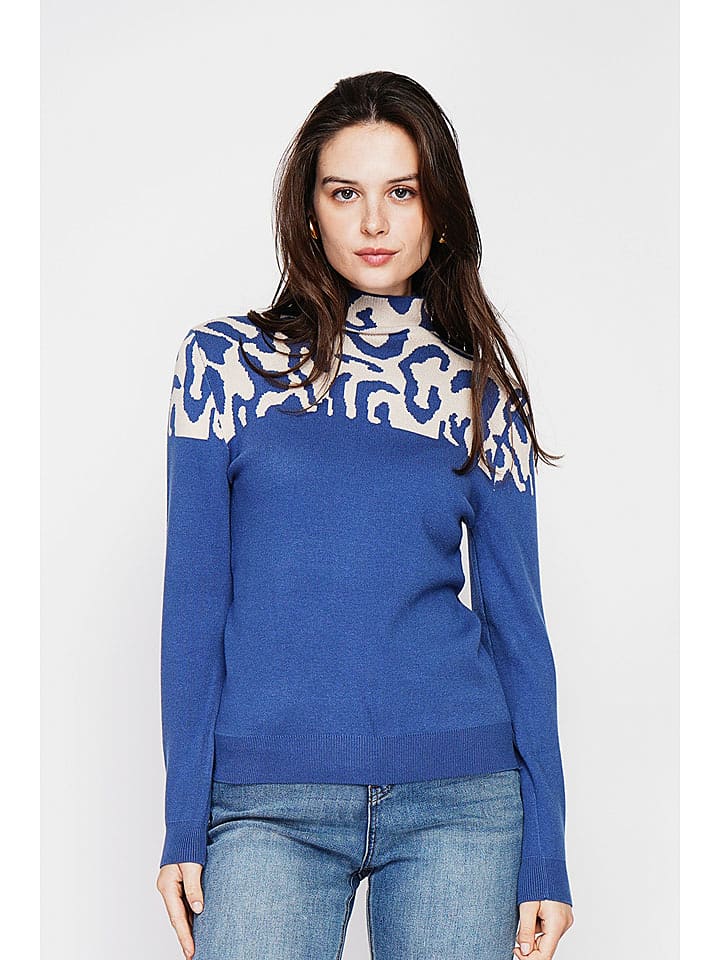 C& Jo Sweter w kolorze niebiesko-białym rozmiar: 38