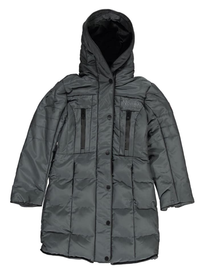 Geographical Norway Płaszcz zimowy "Diaz" w kolorze szarym rozmiar: 140