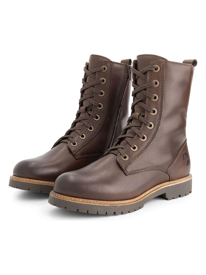 TRAVELIN' Skórzane botki w kolorze brązowym rozmiar: 40