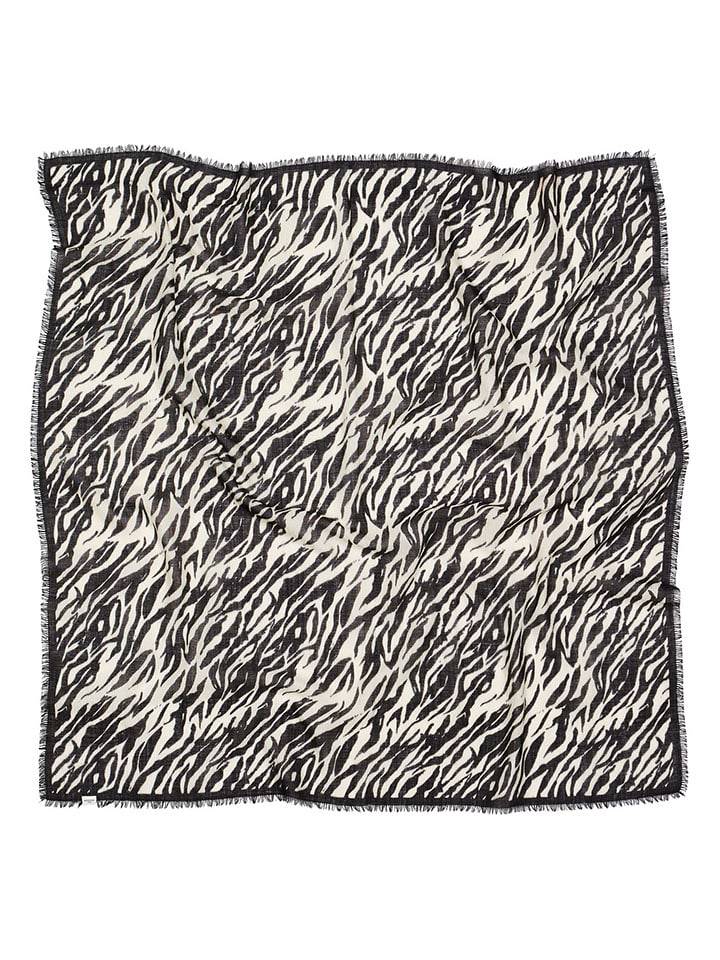 Becksöndergaard Chusta "Zerona" w kolorze kremowo-czarnym - 90 x 90 cm rozmiar: onesize