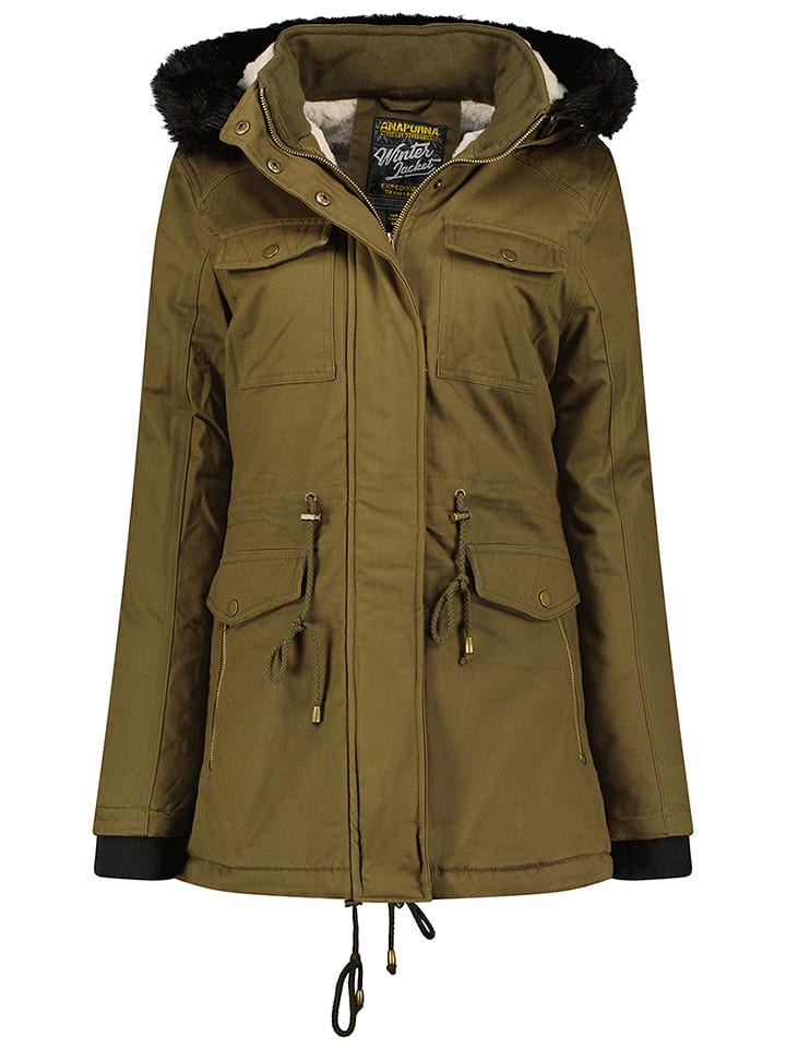 ANAPURNA Parka "Celestana" w kolorze khaki rozmiar: S