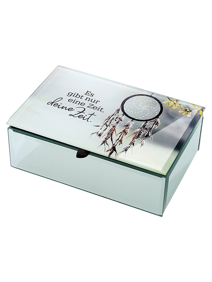 GILDE Szkatułka w kolorze srebrnym - 10 cm rozmiar: onesize