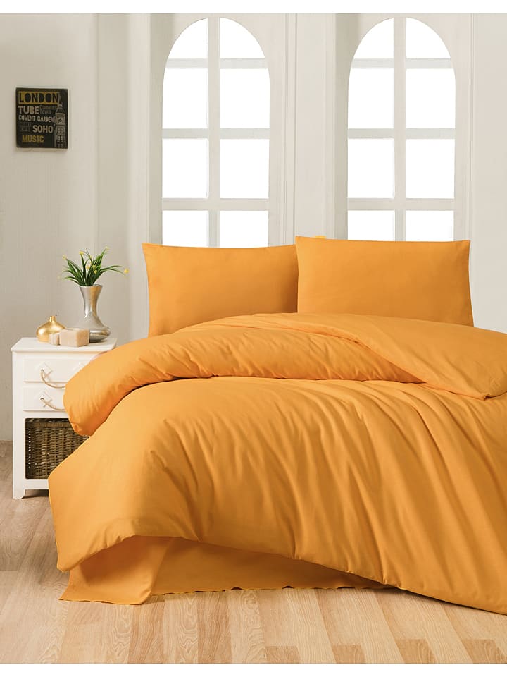 Elizabed Komplet pościeli renforcé w kolorze musztardowym rozmiar: 140x200 cm