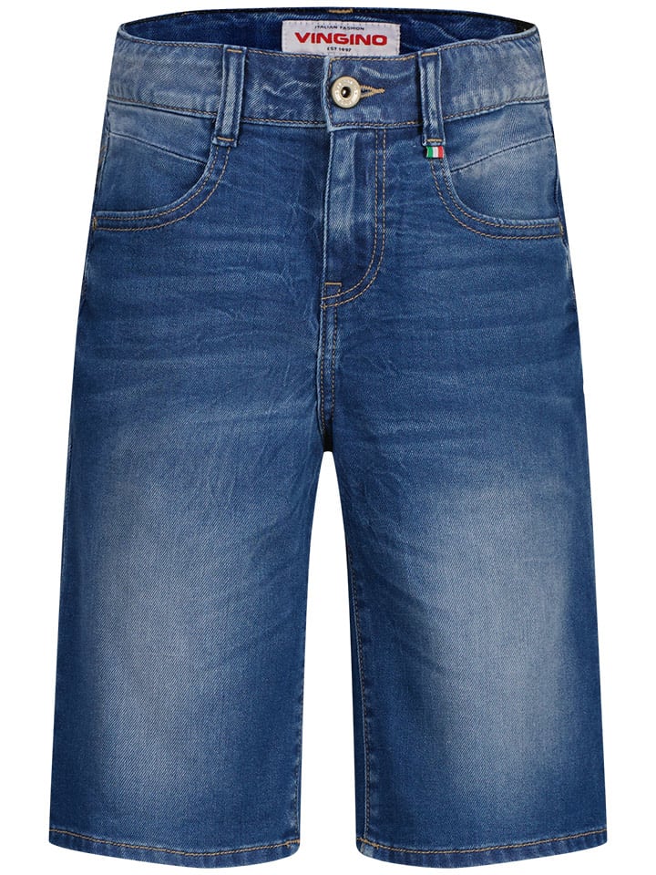 Vingino Bermudy dżinsowe w kolorze granatowym rozmiar: 128