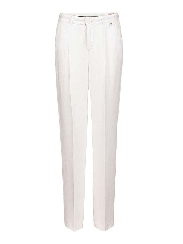 Herrlicher Lniane spodnie w kolorze białym rozmiar: W25