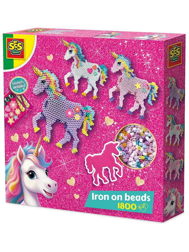 SES Zestaw koralików (1800 szt.) "Unicorn" do prasowanek - 5+ rozmiar: onesize
