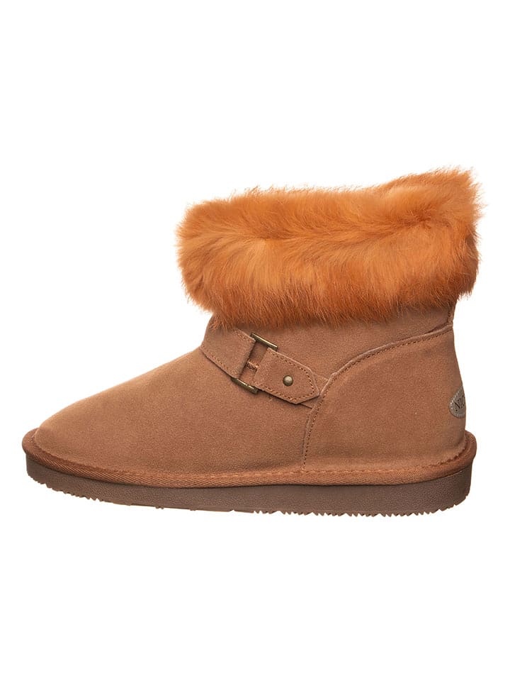 NICEBAY Skórzane botki "Hyle" w kolorze brązowym rozmiar: 37