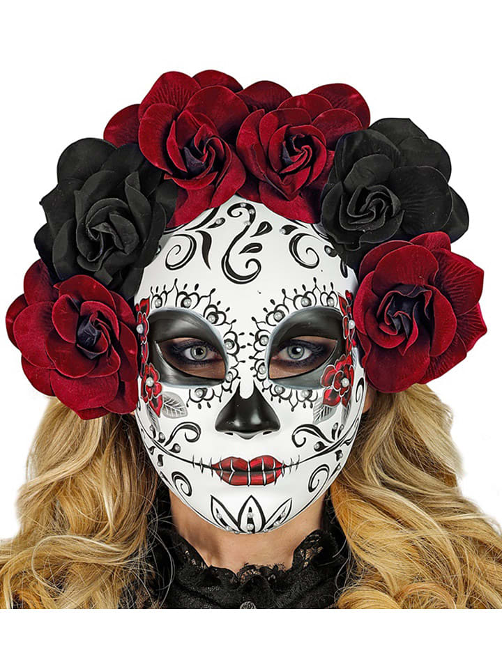 Widmann Maska "DIA DE LOS MUERTOS" w kolorze biało-czarno-czerwonym rozmiar: onesize