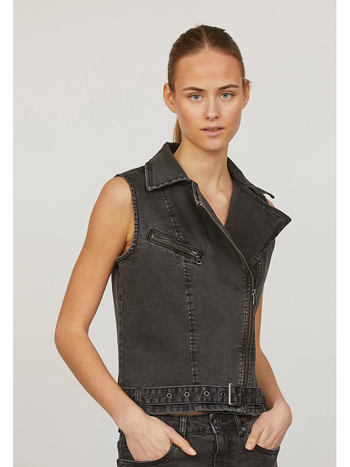 SisterS point Kamizelka dżinsowa w kolorze antracytowym rozmiar: S