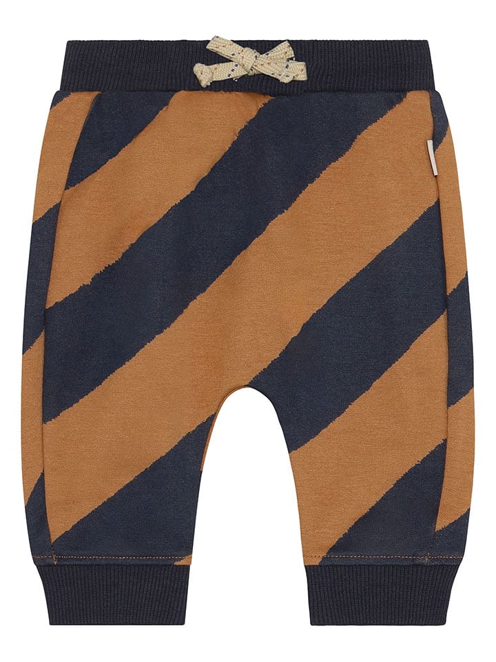 Noppies Spodnie dresowe "Spinnerstown" w kolorze granatowo-jasnobrązowym rozmiar: 80