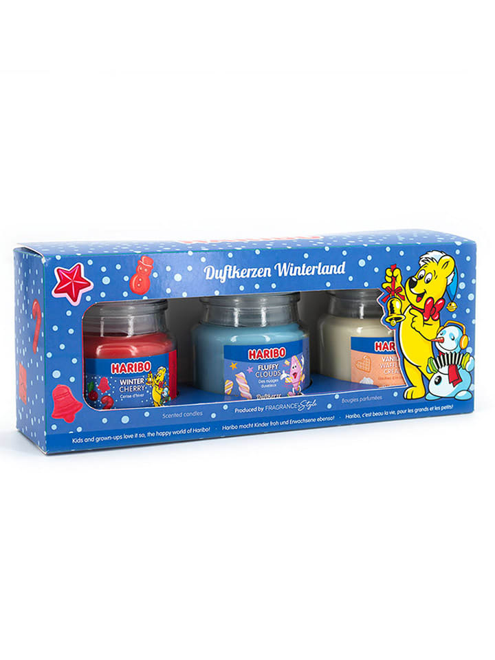 Haribo Świece zapachowe (3 szt.) "Haribo" - 3 x 85 g rozmiar: onesize