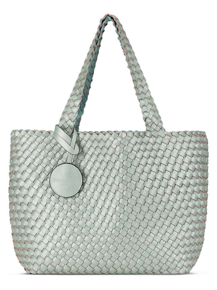 Ilse Jacobsen Dwustronny shopper bag w kolorze zielono-błękitnym - 46 x 32 cm rozmiar: onesize