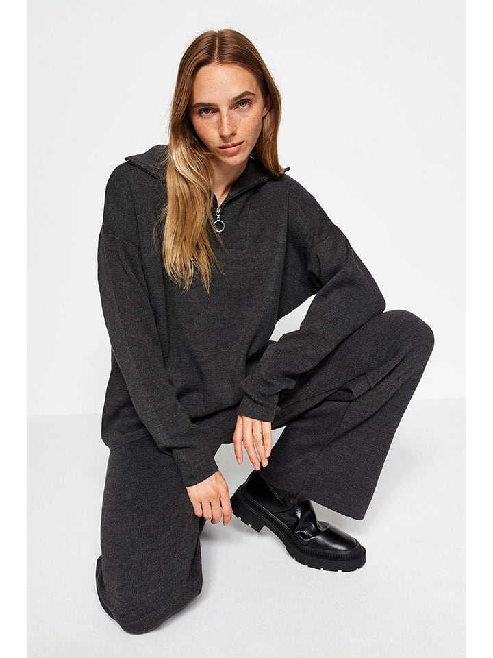 trendyol 2-częściowy zestaw w kolorze antracytowym rozmiar: L