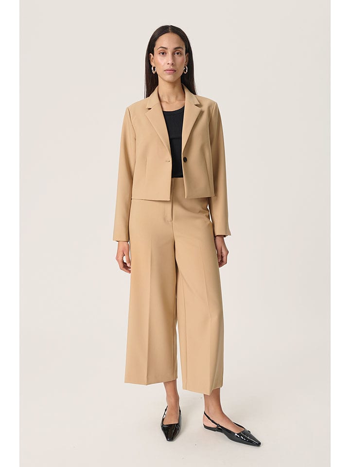 Soaked in Luxury Spodnie w kolorze beżowym rozmiar: S