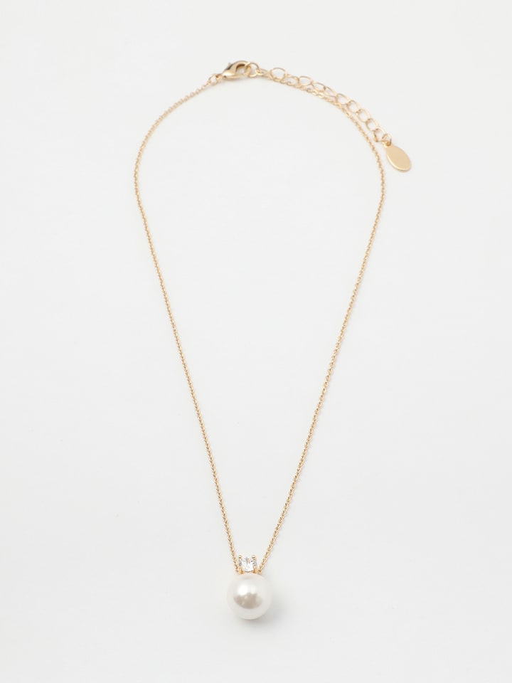 U.S. Polo Assn. Pozłacany naszyjnik z zawieszką - dł. 38 cm rozmiar: onesize