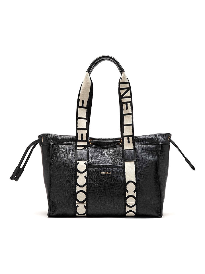 COCCINELLE Skórzana torebka w kolorze czarnym - 35 x 25 x 15 cm rozmiar: onesize