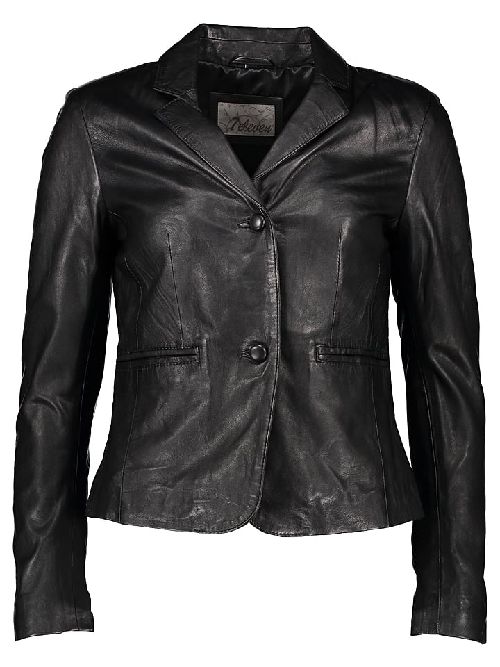 7eleven Skórzana kurtka w kolorze czarnym rozmiar: 46