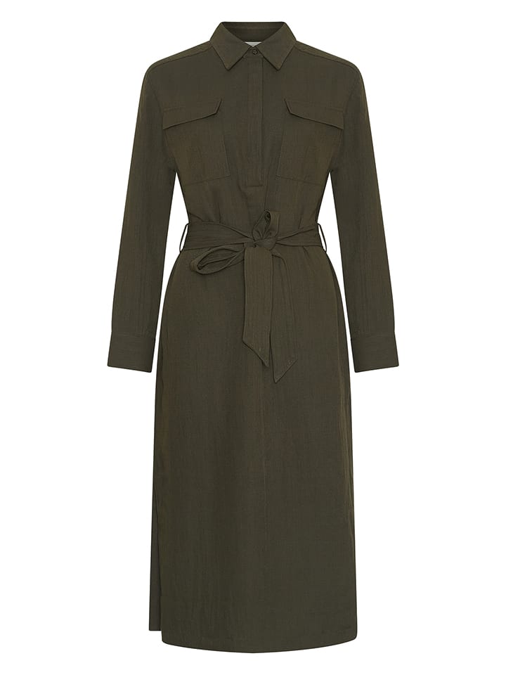 MOSS COPENHAGEN Sukienka w kolorze khaki rozmiar: S