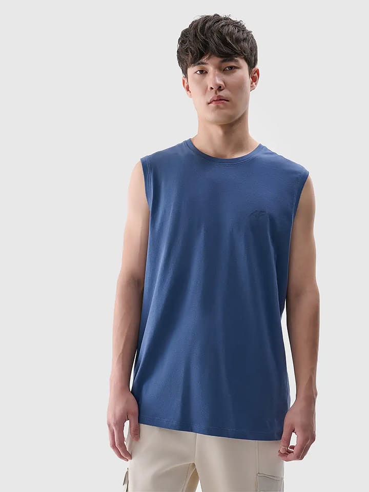 4F Koszulka w kolorze niebieskim rozmiar: M