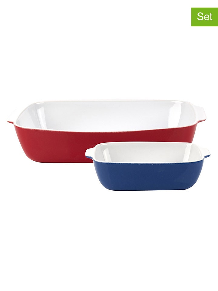 Benetton Naczynia żaroodporne (2 szt.) w kolorze niebiesko-czerwonym rozmiar: onesize