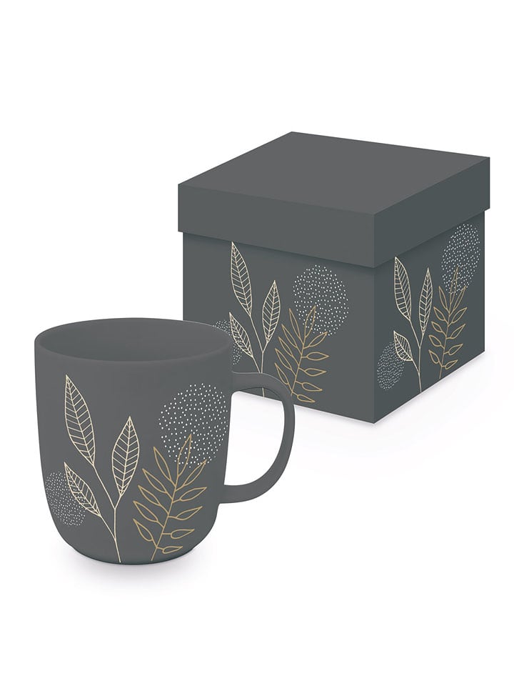 ppd Kubek jumbo "Pure Meadow" w kolorze szarym - 400 ml rozmiar: onesize