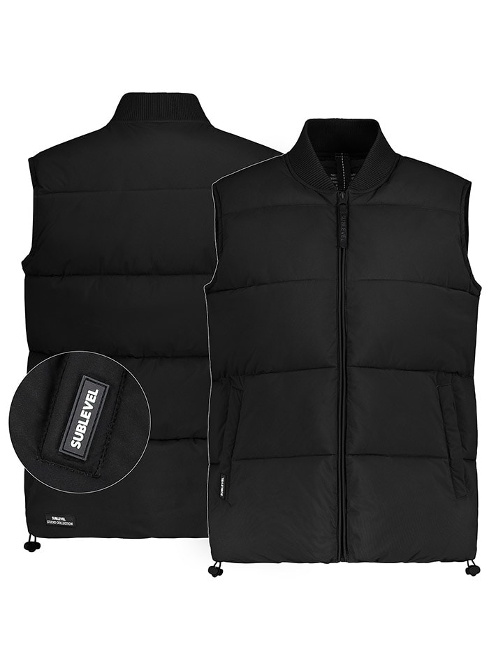 Sublevel Kamizelka pikowana w kolorze czarnym rozmiar: S