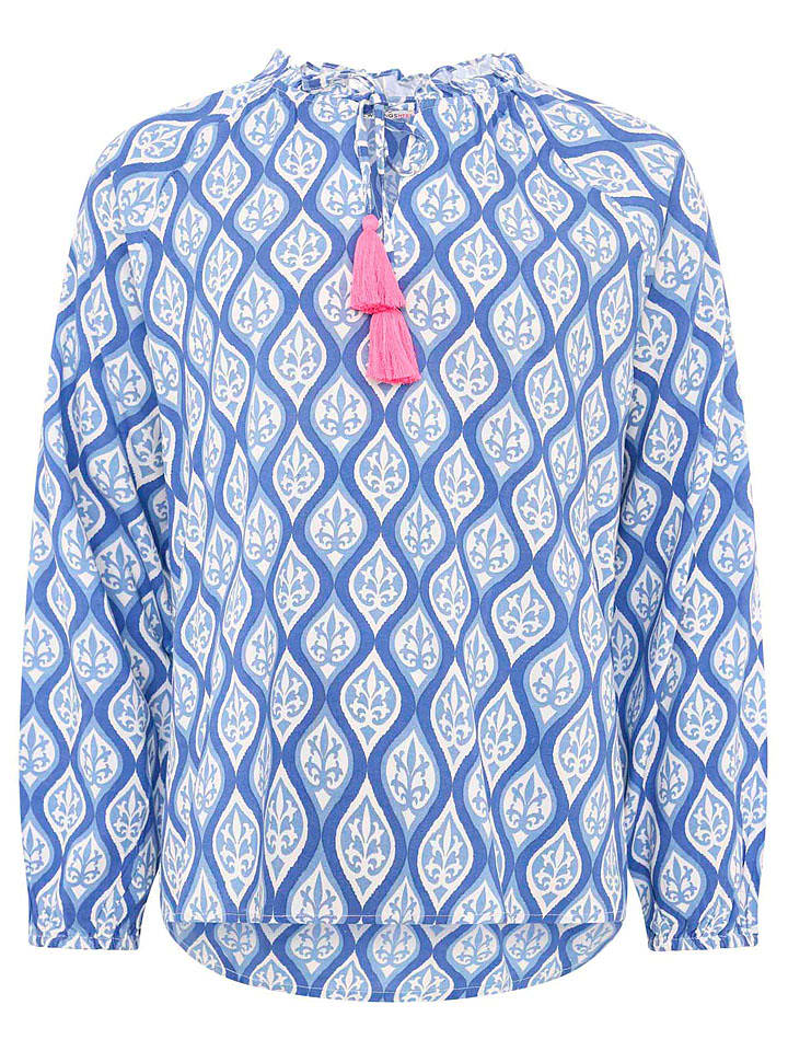 Zwillingsherz Bluzka w kolorze błękitno-niebieskim rozmiar: S/M