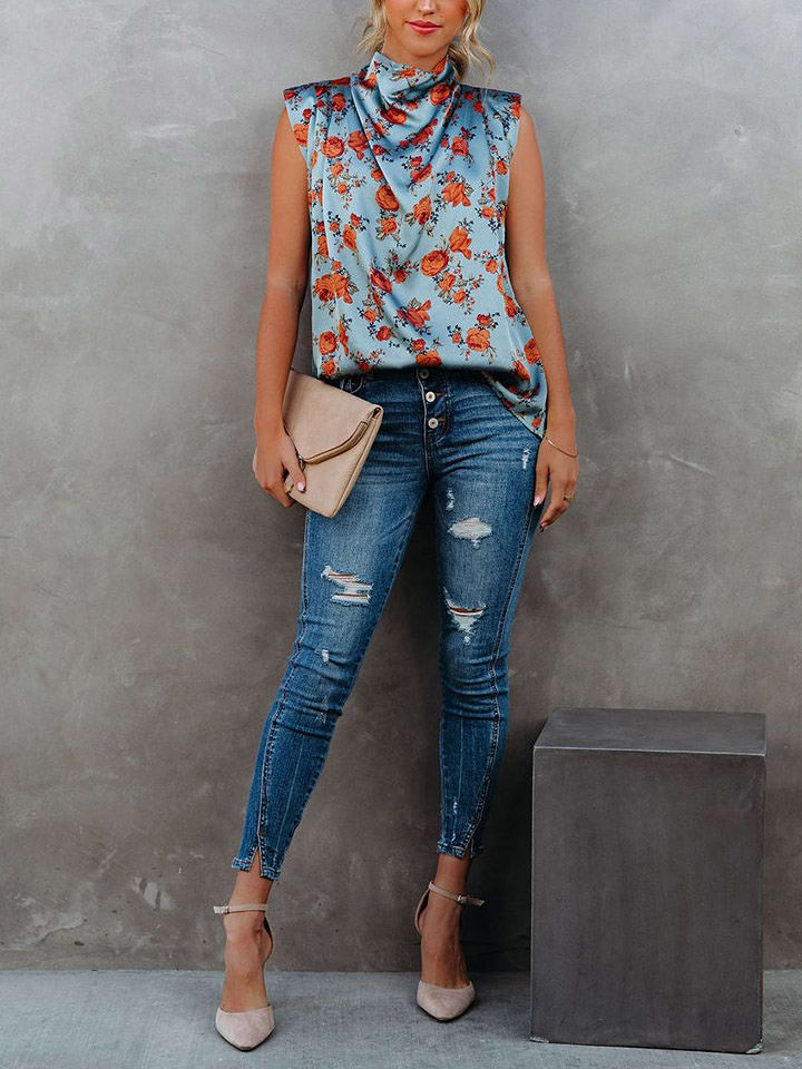 Milan Kiss Bluzka w kolorze błękitno-pomarańczowym rozmiar: M