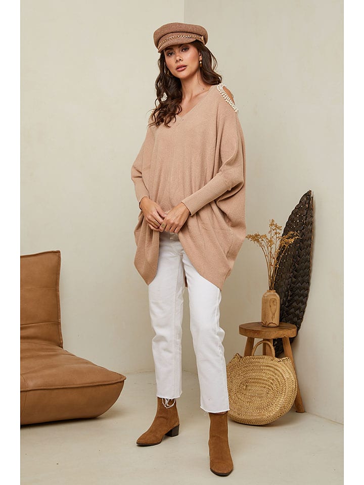 Soft Cashmere Sweter w kolorze jasnobrązowym rozmiar: 34/36