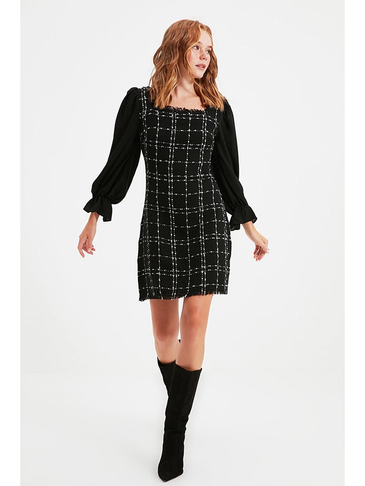 trendyol Sukienka w kolorze czarno-białym rozmiar: 34