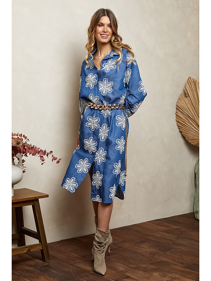 Joséfine Sukienka "Libi" w kolorze niebieskim rozmiar: M