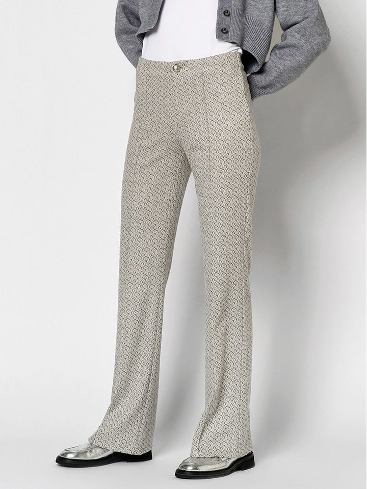 Rosner Spodnie "Alisa" w kolorze szaro-kremowym rozmiar: 40/L32