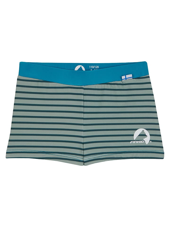 finkid Kąpielówki "Uinti" w kolorze niebiesko-zielonym rozmiar: 90/100