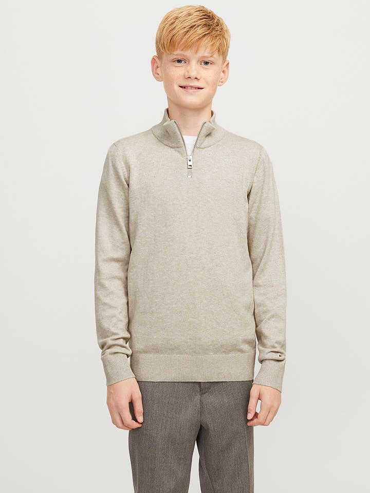 JACK & JONES Junior Sweter "Emil" w kolorze beżowym rozmiar: 164