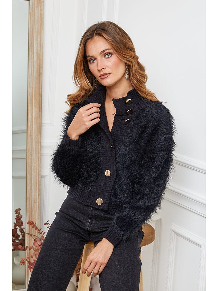 Joséfine Kardigan "Bandole" w kolorze czarnym rozmiar: S
