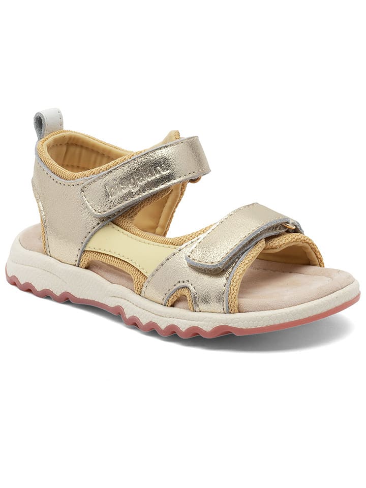 bisgaard Skórzane sandały w kolorze złotym rozmiar: 33