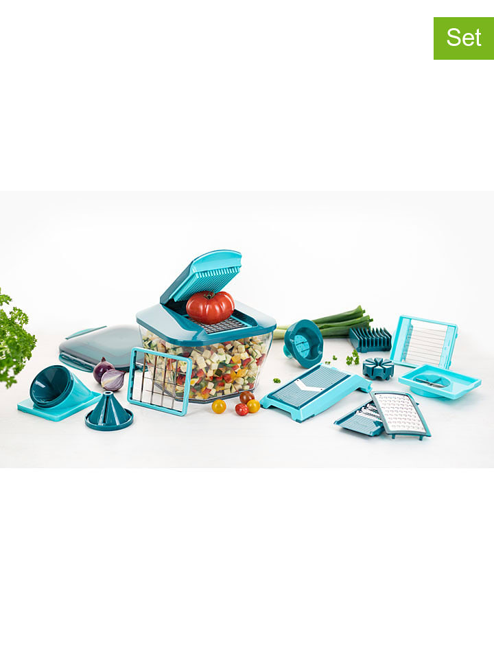 Genius 23-częściowy zestaw "Nicer Dicer Chef Professional" w kolorze morskim rozmiar: onesize