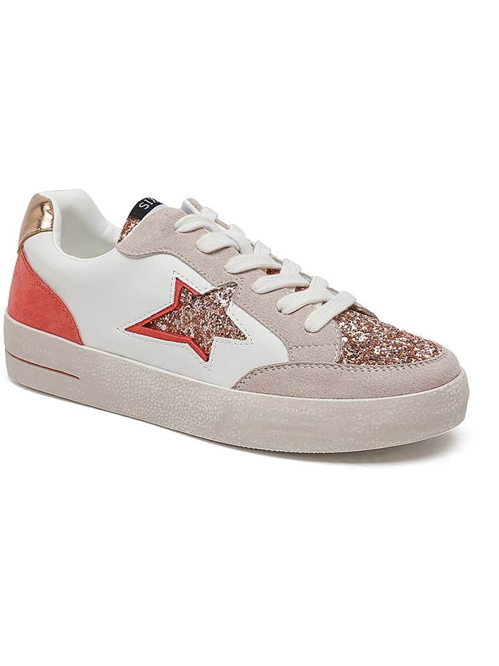 Sixth Sens Sneakersy w kolorze biało-czerwono-jasnoróżowym rozmiar: 38