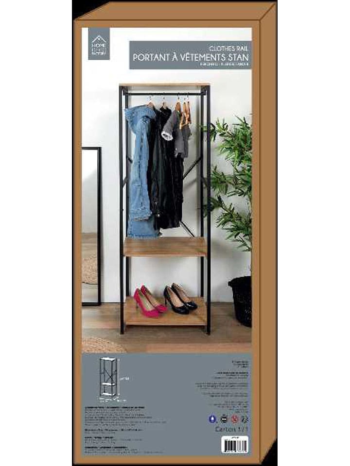 Ethnical Life Garderoba w kolorze czarno-beżowym - 60 x 167 x 40,4 cm rozmiar: onesize