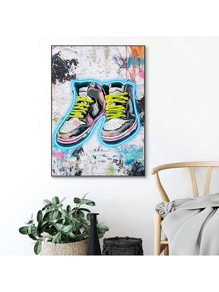 Orangewallz Druk artystyczny "Street Kicks" w ramce rozmiar: 50x70 cm